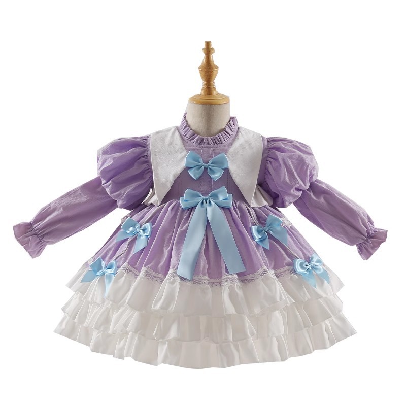 子供服女の子パフスリーブプリンセスドレス子供用スカート