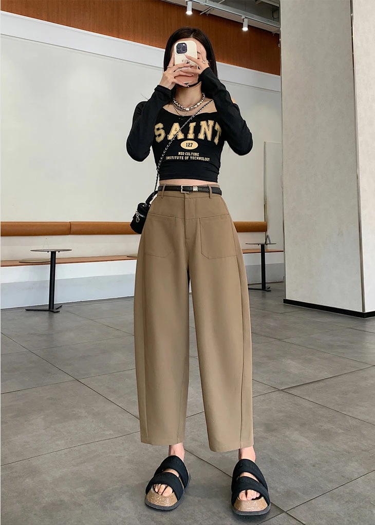 【2025新作 急速出荷】イージーワイドパンツ ハイウエスト ワイドパンツ パンツ カーブパンツ スラックス カーブスラックス ワイドパンツ カラーパンツ スラックス オフィスカジュアルゆったり ポケ