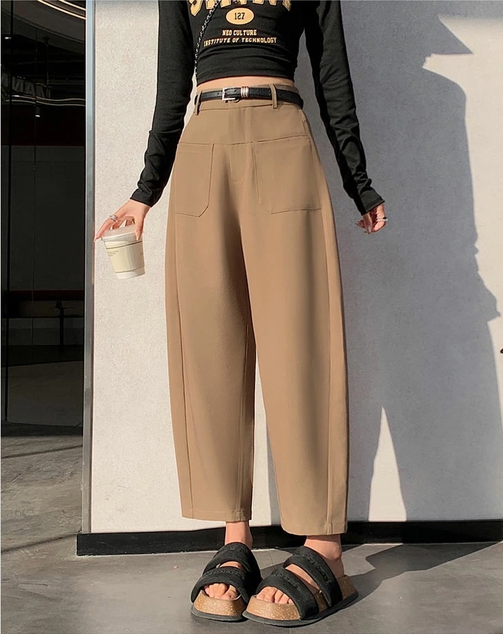 【2025新作 急速出荷】イージーワイドパンツ ハイウエスト ワイドパンツ パンツ カーブパンツ スラックス カーブスラックス ワイドパンツ カラーパンツ スラックス オフィスカジュアルゆったり ポケ