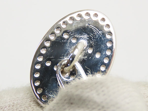 美品エルメスHリュバンエクリプスエブリンパンチングロゴカフスカフスボタンカフリンクスシルバー925AG925