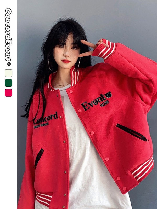 ConE 2024春新作レトロベースボールジャケットトレンドブランドファッションカップルジャケットメンズとレディースイントレンド ConE 2024春新作レトロベースボールジャケットトレンドブランドファッションカップルジャケットメンズとレディースイントレンド