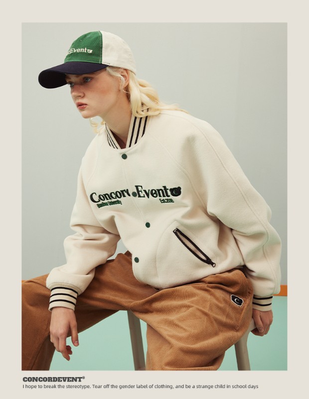 ConE 2024春新作レトロベースボールジャケットトレンドブランドファッションカップルジャケットメンズとレディースイントレンド ConE 2024春新作レトロベースボールジャケットトレンドブランドファッションカップルジャケットメンズとレディースイントレンド