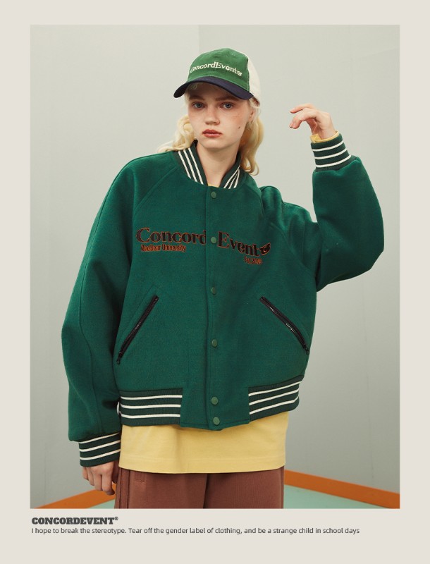 ConE 2024春新作レトロベースボールジャケットトレンドブランドファッションカップルジャケットメンズとレディースイントレンド ConE 2024春新作レトロベースボールジャケットトレンドブランドファッションカップルジャケットメンズとレディースイントレンド