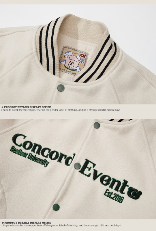 ConE 2024春新作レトロベースボールジャケットトレンドブランドファッションカップルジャケットメンズとレディースイントレンド ConE 2024春新作レトロベースボールジャケットトレンドブランドファッションカップルジャケットメンズとレディースイントレンド