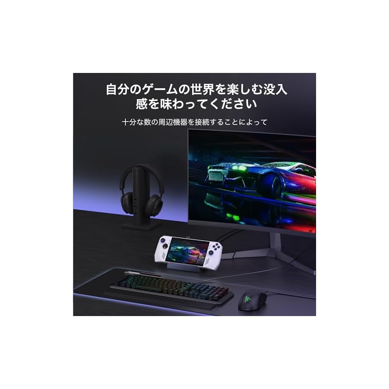 iVANKY ROG Ally/Legion Go/Steam Deck ドックASUS ROG Alloy用の6-in-1ハブドッキングステーションHDMI 4K@60Hzギガビットイーサネット