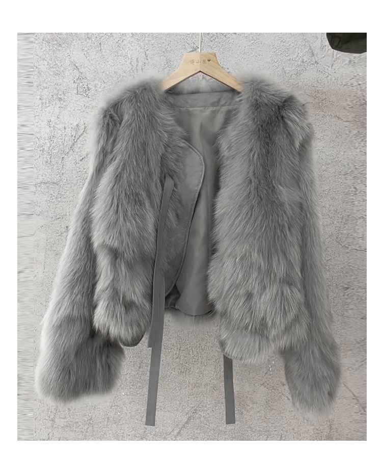 INSスタイル ファーコート キツネの毛をかたどった 2022秋冬 新作 コート ゆったりする 暖かい 厚手