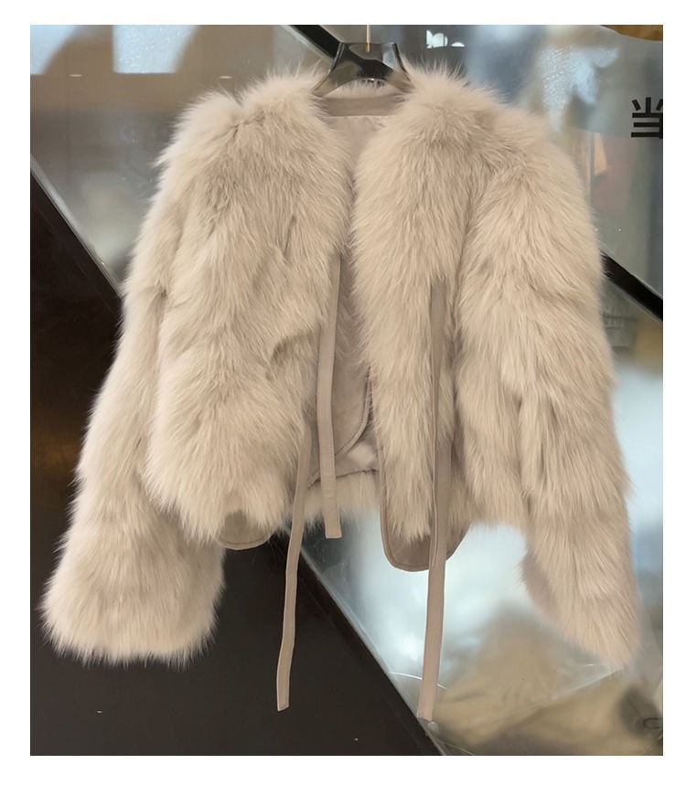 INSスタイル ファーコート キツネの毛をかたどった 2022秋冬 新作 コート ゆったりする 暖かい 厚手