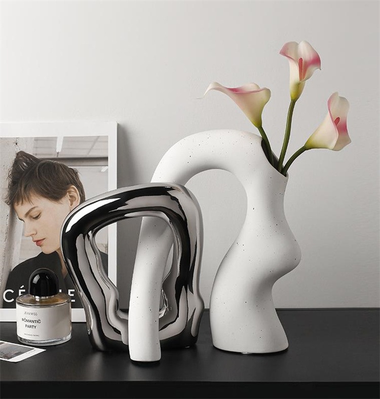 INSスタイル 陶磁器 リビング 異形 芸術 花瓶 置物 玄関 酒箱 装飾 家庭 クリエイティブ オシャレ INSスタイル 陶磁器 リビング 異形 芸術 花瓶 置物 玄関 酒箱 装飾 家庭 クリエイティブ オシャレ