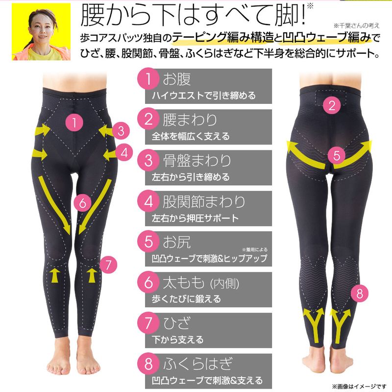 千葉真子プロデュース Jogfoot 歩コアスパッツ ジョグフット アルコア レギンス 筋トレ 姿勢矯正 着圧 快適 男女兼用 日本製 千葉真子プロデュース Jogfoot 歩コアスパッツ ジョグフット アルコア レギンス 筋トレ 姿勢矯正 着圧 快適 男女兼用 日本製