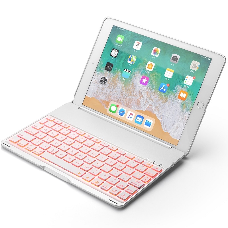 F8AS iPad 9.7インチ 第6世代 2018年版/第5世代 2017年モデル/Pro 9.7inch 2016/Air初代/Air2通用 Bluetooth ワイヤレス キーボード ケース