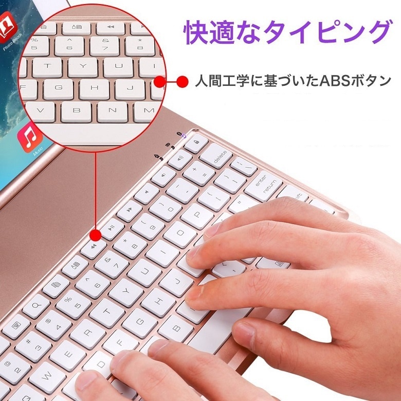 F8AS iPad 9.7インチ 第6世代 2018年版/第5世代 2017年モデル/Pro 9.7inch 2016/Air初代/Air2通用 Bluetooth ワイヤレス キーボード ケース