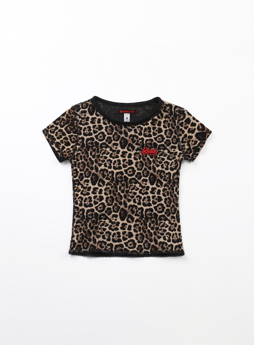 トップス BADBLOOD Reversible Baby T-Shirt BADBLOOD】 REVERSIBLE BABY T-SHIRT : LEOPARD Tシャツ・カットソー