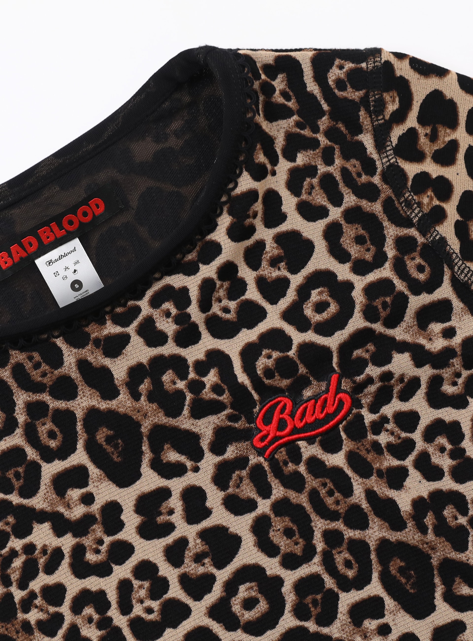 トップス BADBLOOD Reversible Baby T-Shirt BADBLOOD】 REVERSIBLE BABY T-SHIRT : LEOPARD Tシャツ・カットソー