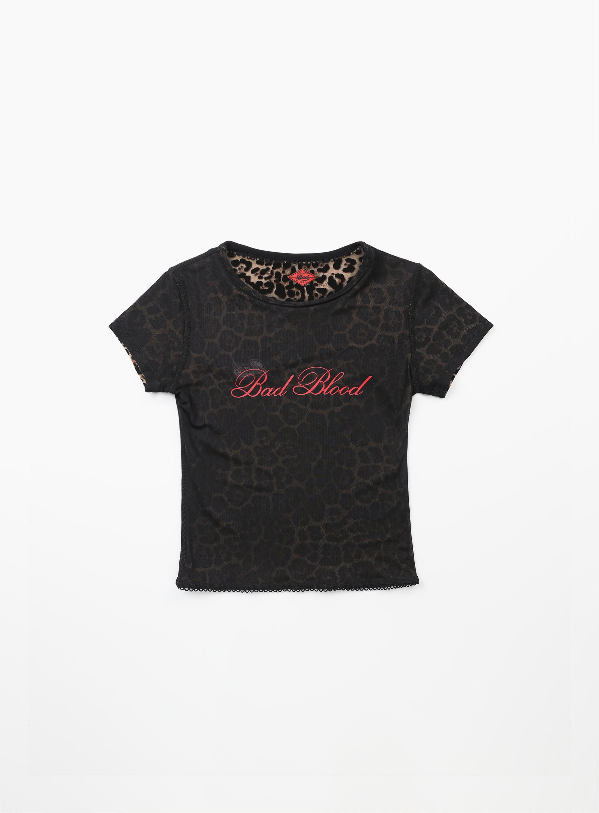 トップス BADBLOOD Reversible Baby T-Shirt BADBLOOD】 REVERSIBLE BABY T-SHIRT : LEOPARD Tシャツ・カットソー