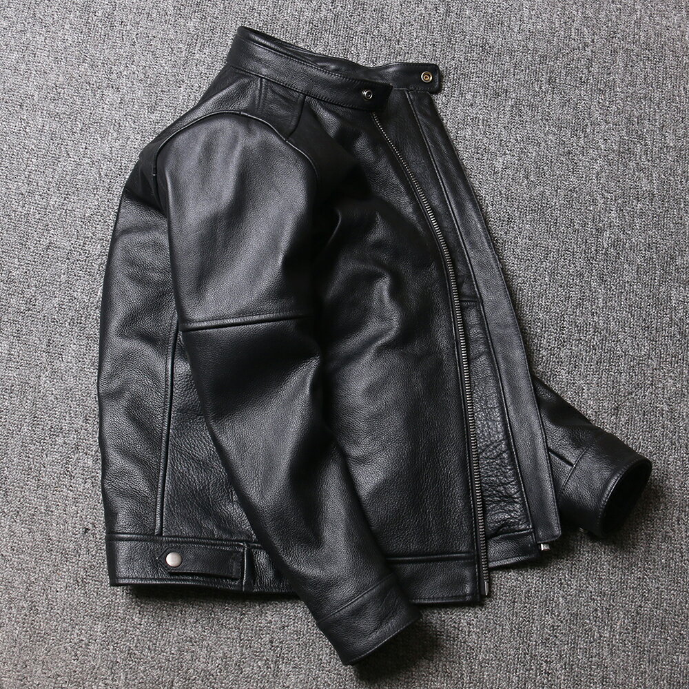 ライダースジャケットメンズアウターラム革レザージャケット本革ミリタリー立て襟シングル牛革アウターブルゾンダブルライダースMA-12 ライダースジャケットメンズアウターラム革レザージャケット本革ミリタリー立て襟シングル牛革アウターブルゾンダブルライダースMA-12
