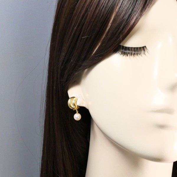 K18 18金 YG イエローゴールド イヤリング パール(真珠) ジュエリー 中古 K18 18金 YG イエローゴールド イヤリング パール(真珠) ジュエリー 中古