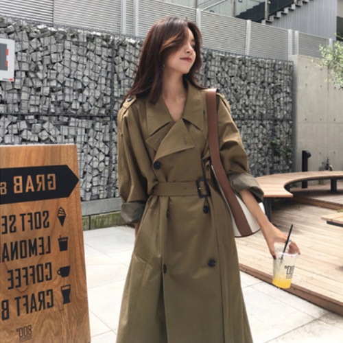 カジュアルコート ダブルブレスト シンプル クラシック ベルト シック 女性 A1891 カジュアルコート ダブルブレスト シンプル クラシック ベルト シック 女性 A1891