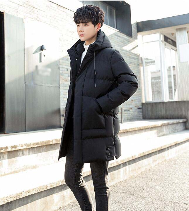 ダウンコート メンズ 無地 防寒着 フード付き ビジネスコート ロング丈 冬物 秋冬 ダウンジャケット カッコイイ ロングコート 冬服 カジュアル 通勤 通学 中綿コート アウター 暖かい オーバー