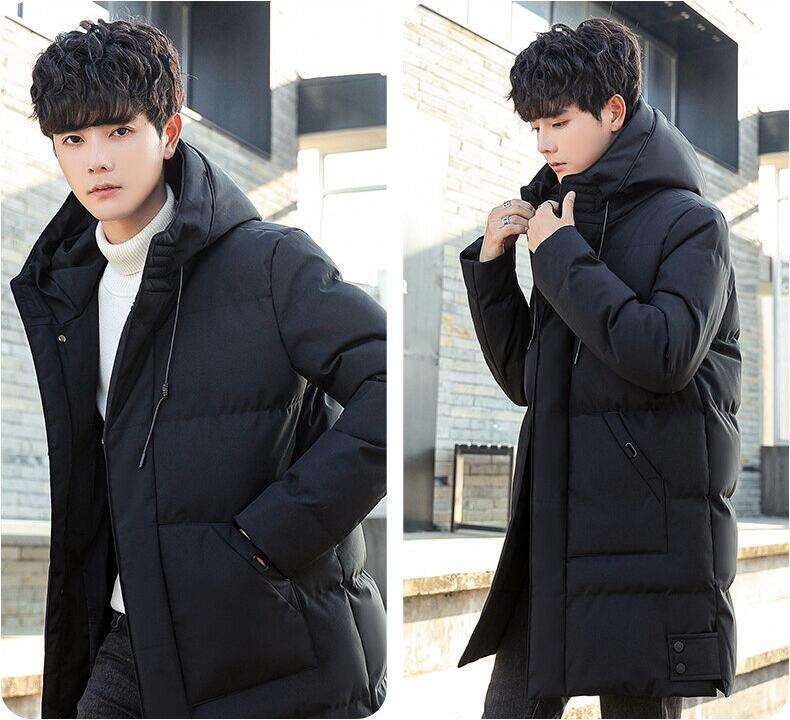ダウンコート メンズ 無地 防寒着 フード付き ビジネスコート ロング丈 冬物 秋冬 ダウンジャケット カッコイイ ロングコート 冬服 カジュアル 通勤 通学 中綿コート アウター 暖かい オーバー