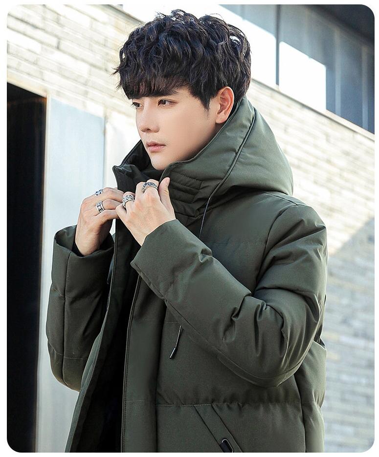 ダウンコート メンズ 無地 防寒着 フード付き ビジネスコート ロング丈 冬物 秋冬 ダウンジャケット カッコイイ ロングコート 冬服 カジュアル 通勤 通学 中綿コート アウター 暖かい オーバー