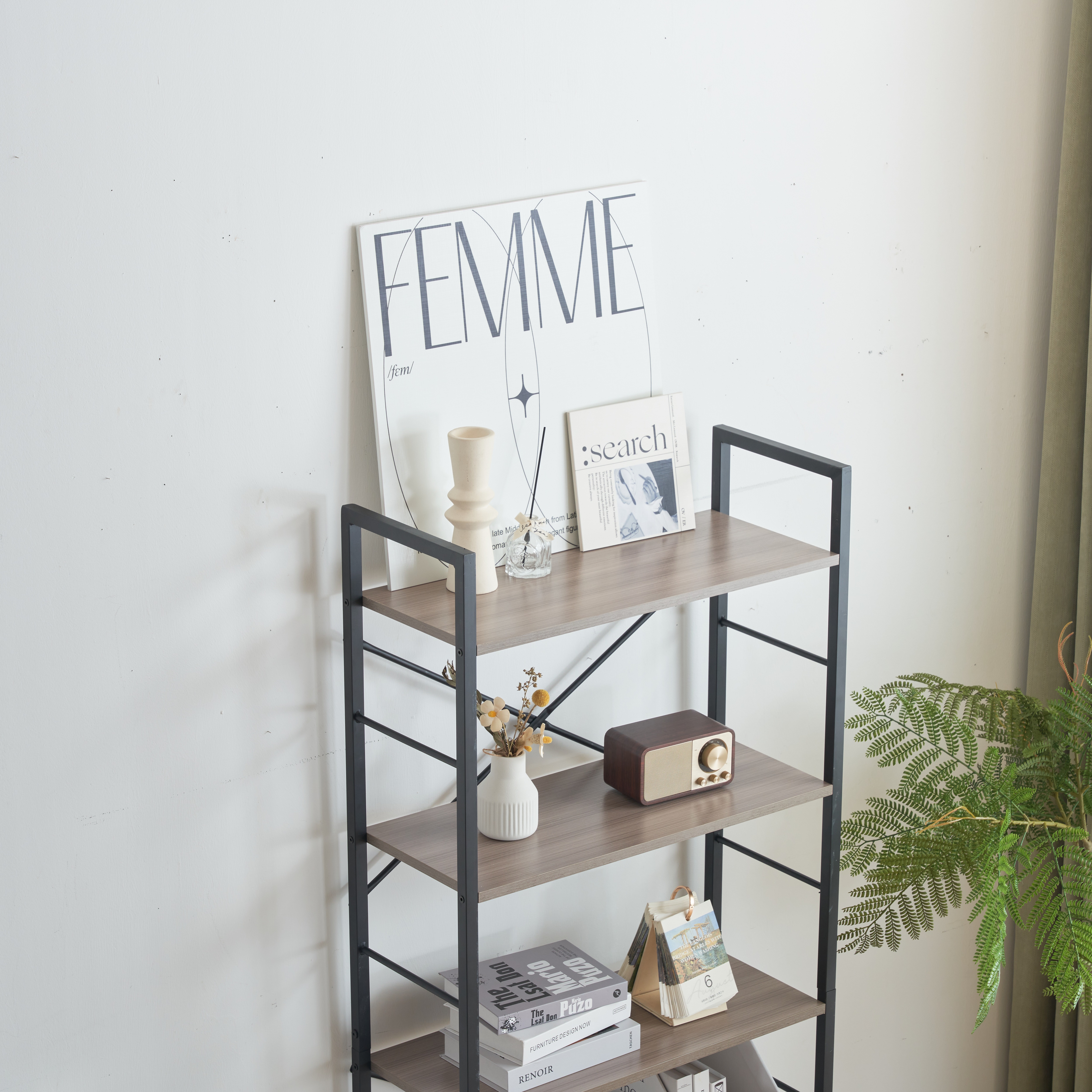 446ウッドグレー　新作 収納棚 収納ラック 収納 ユニットシェルフ オープンラック スチールラック 木製 スリム キッチン 本棚 食器棚 レンジ台 リビング キッチン 部屋収納 おしゃれ 北欧