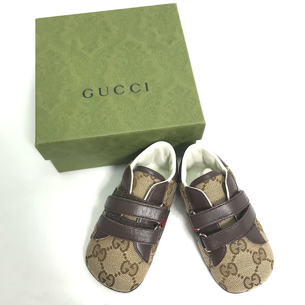 Qoo10] GUCCI ベビーシューズ GG シェリーライン ス