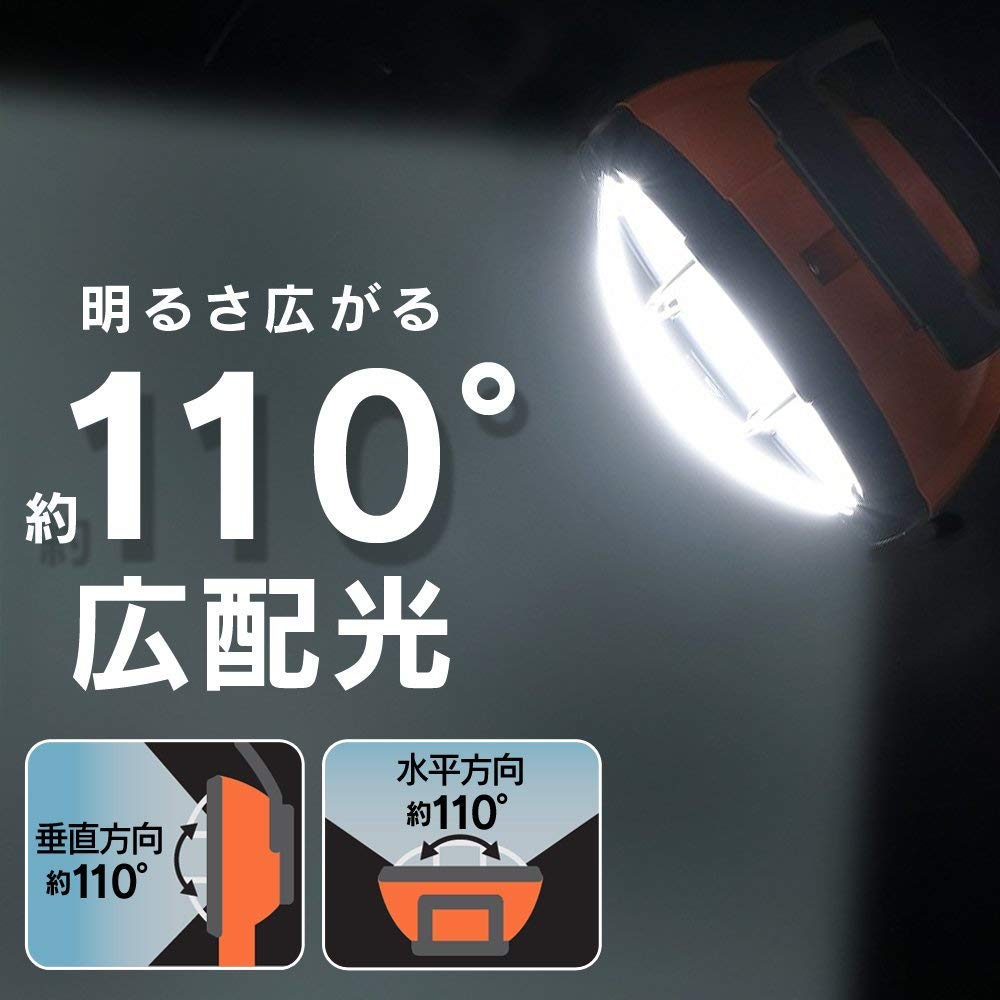 アイリスオーヤマ(IRIS OHYAMA) 虫が寄りにくいLED ワークライト IP65 防水・防塵 投光器 作業灯 防雨型 屋内・屋外兼用 クランプライト 2000lm LWT-2000C
