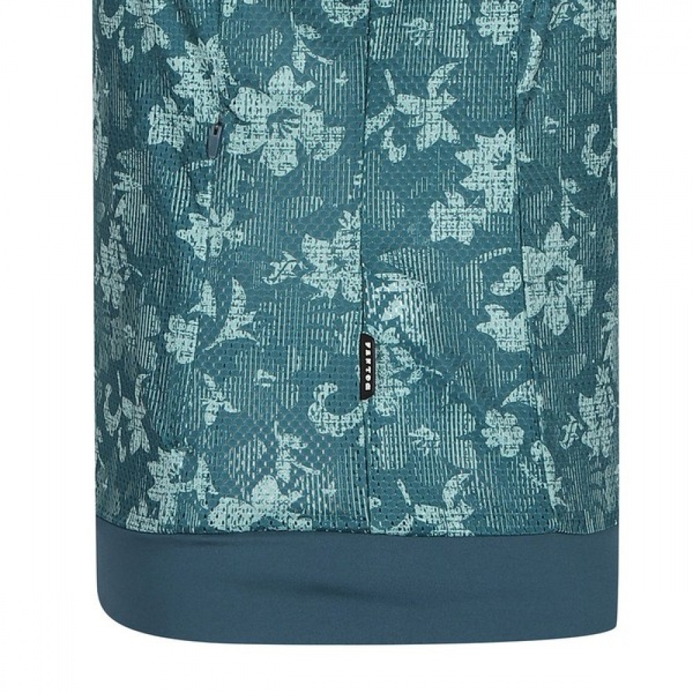 [Phantom] レディース花柄メッシュジップアップ長袖Tシャツ