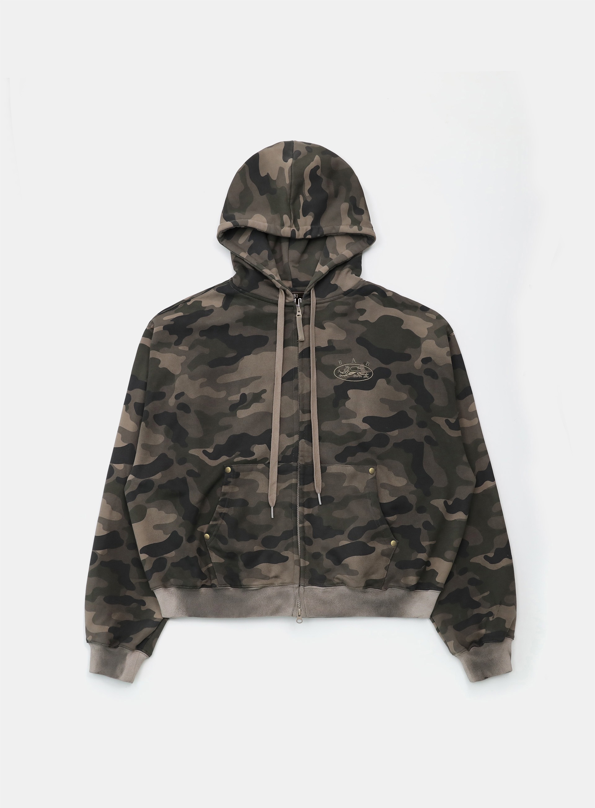 【BADBLOOD】 MYSTIC CAPSULE HOODED ZIP-UP : DARK CAMO