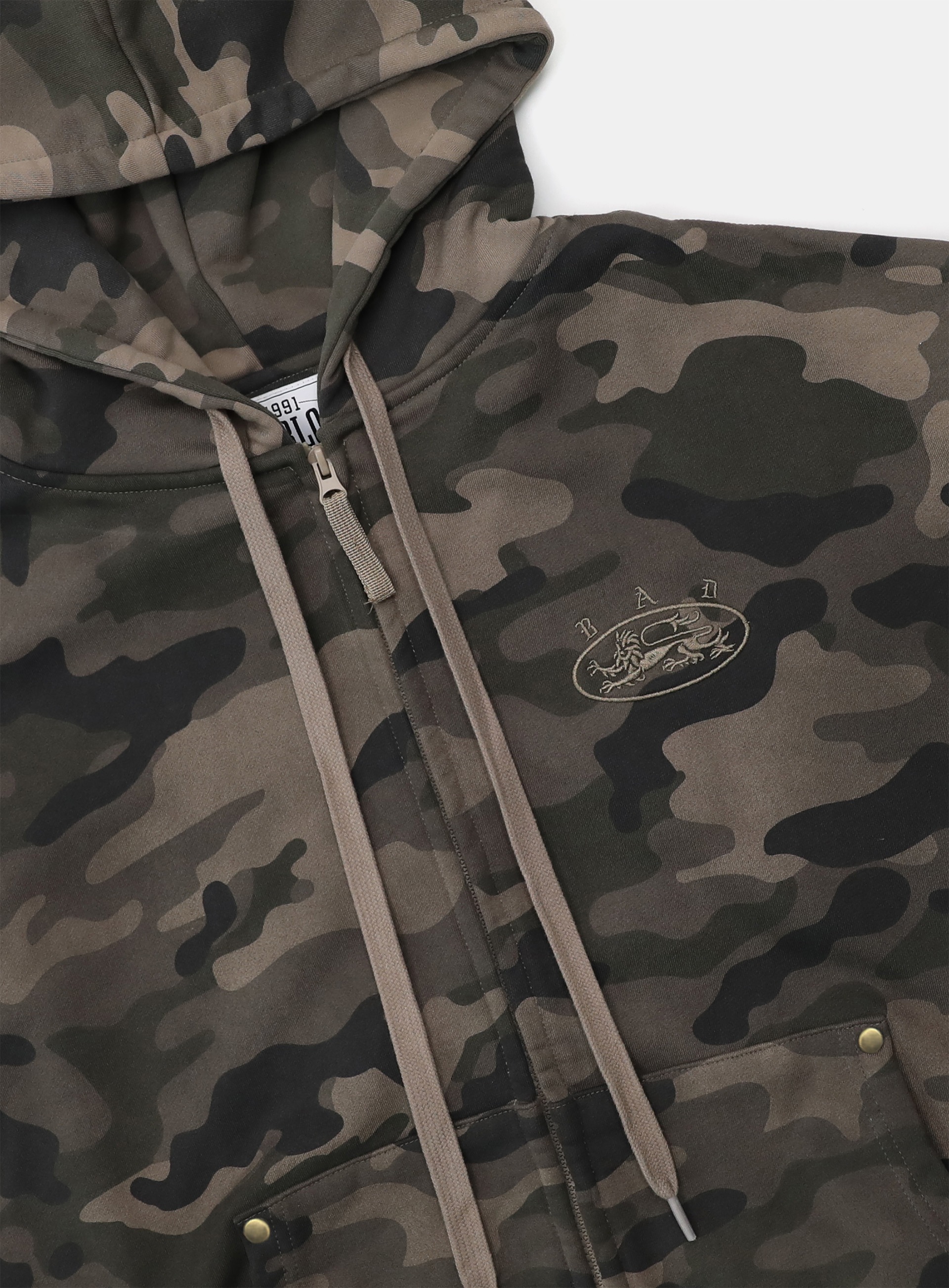 【BADBLOOD】 MYSTIC CAPSULE HOODED ZIP-UP : DARK CAMO