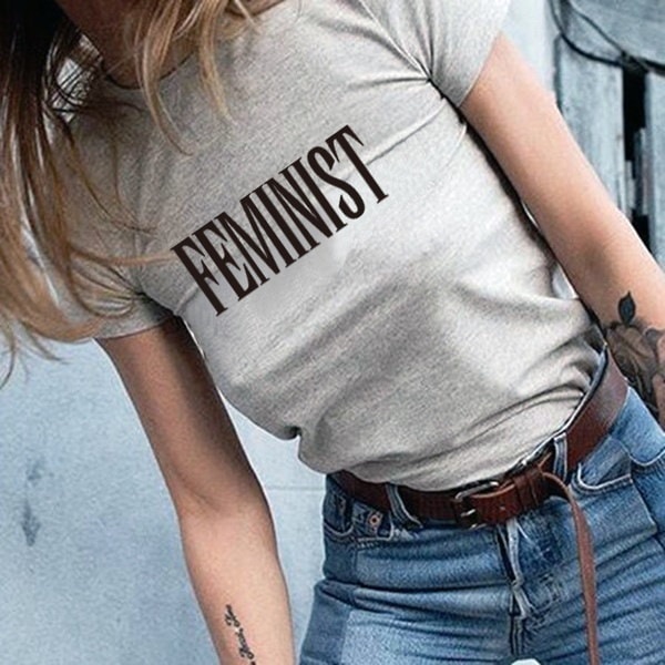 夏の女性のルーズTシャツFEMINIST Lettersプリントシャツ半袖トップスTee 夏の女性のルーズTシャツFEMINIST Lettersプリントシャツ半袖トップスTee