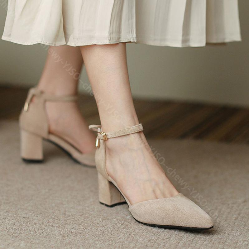 500円OFFクーポン 走れるパンプス アンクルストラップ チャンキーヒール ポインテッドトゥ 太ヒール ストラップ セパレート スエード 歩きやすい 履きやすい フォーマル フェミニン ミドルヒール 500円OFFクーポン 走れるパンプス アンクルストラップ チャンキーヒール ポインテッドトゥ 太ヒール ストラップ セパレート スエード 歩きやすい 履きやすい フォーマル フェミニン ミドルヒール