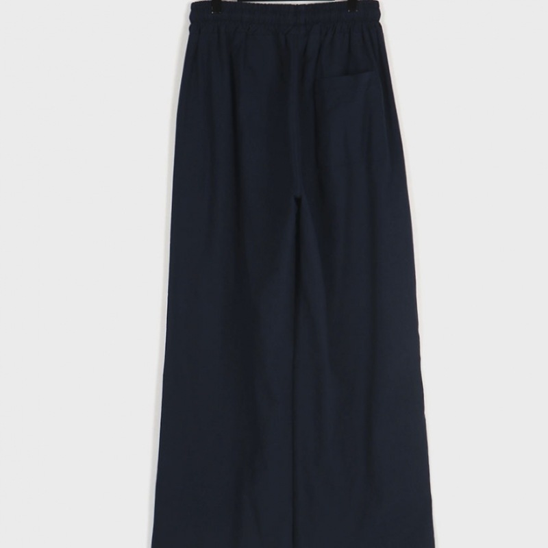 ブラックアップ (ユニセックス) なめらかなピンタックワイドバンディングパンツ ブラックアップ (ユニセックス) なめらかなピンタックワイドバンディングパンツ