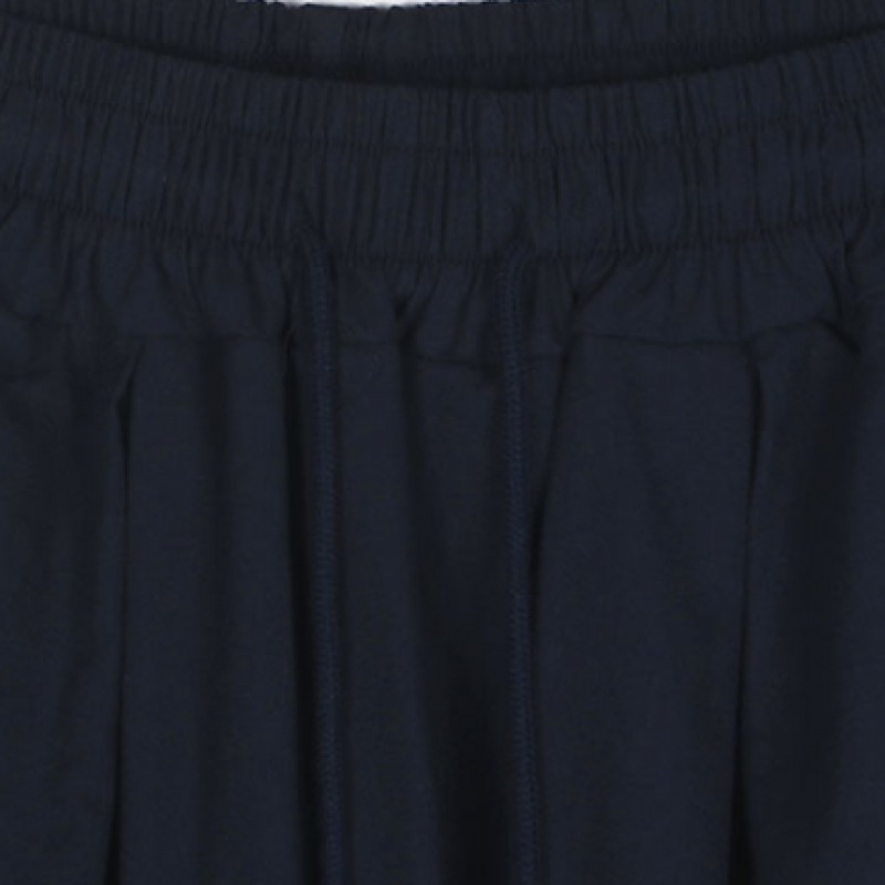 ブラックアップ (ユニセックス) なめらかなピンタックワイドバンディングパンツ ブラックアップ (ユニセックス) なめらかなピンタックワイドバンディングパンツ