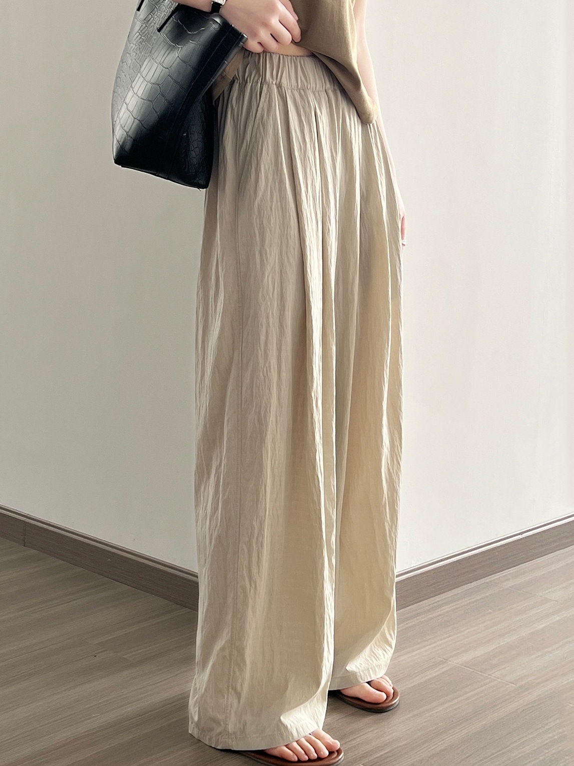 【女性大人気】 ぎ 無地 ギャザー ハイウエスト ファッション カジュアルパンツ 【女性大人気】 ぎ 無地 ギャザー ハイウエスト ファッション カジュアルパンツ