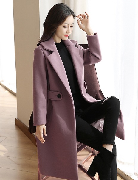 アウター コート 長袖 襟付き スリム タイト 細身 ストレート ベルト