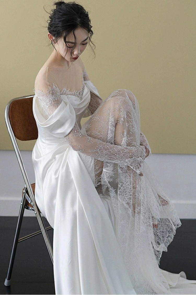 ロングドレス ロングドレス ウェディング フィッシュテール パーティー