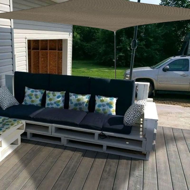 Ankuka 日除けシェード サンシェード クールシェード UVカット 紫外線98%カット 4*4M正方形 軽量 撥水 耐久性 洗濯可能 ベランダ/廊下/庭下/庭先用 収納袋付き(カーキ) Ankuka 日除けシェード サンシェード クールシェード UVカット 紫外線98%カット 4*4M正方形 軽量 撥水 耐久性 洗濯可能 ベランダ/廊下/庭下/庭先用 収納袋付き(カーキ)