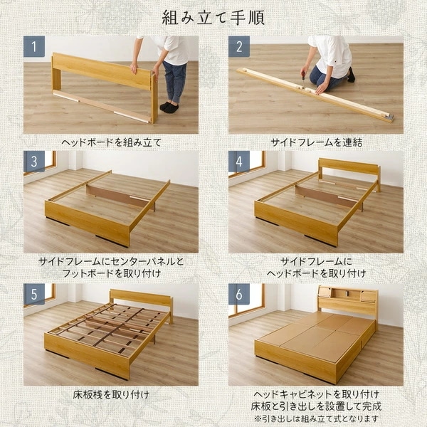 ベッド 収納付 木製 『ベルデン』 ダブル 日本製ポケットコイルマットレス付 ホワイト