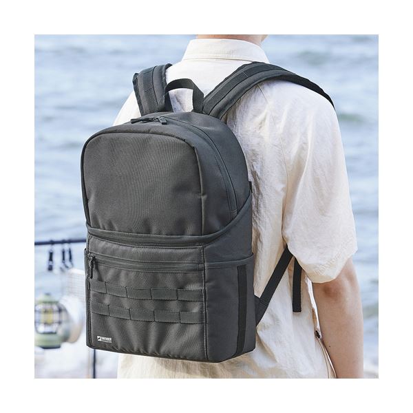 リヒトラブSFJ×LIHIT LAB. スタンドバックパック 14型ワイド対応 アビスブラック A-3209-24 1個