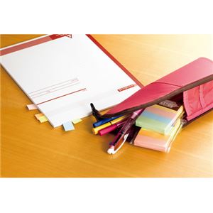 （まとめ） TANOSEE ふせん 75×15mm ブライトアソート 1パック（4冊） (×20セット)