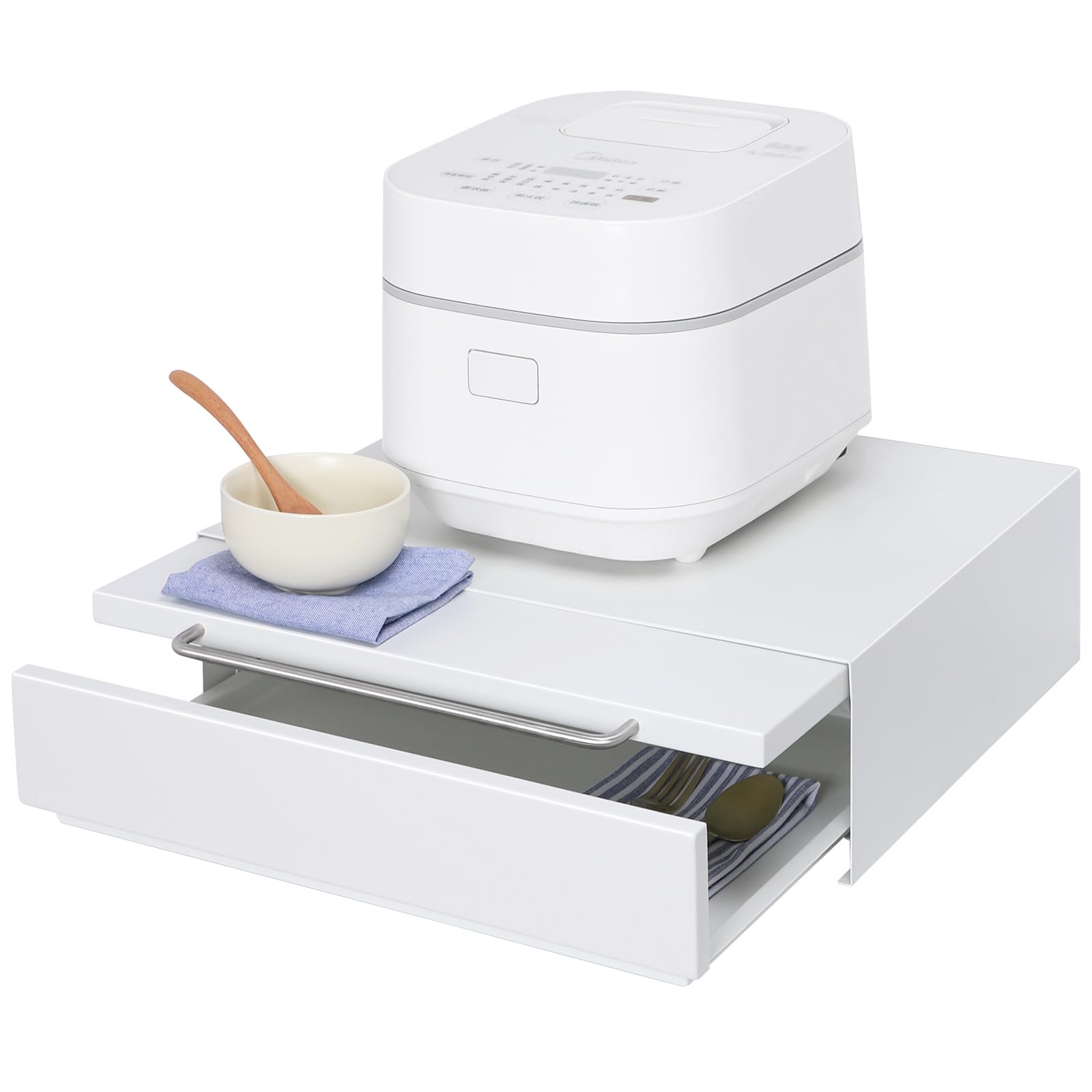 【レンジ下スライドテーブル+引き出し】 キッチン家電下引き出し キッチンラック 2段 レンジ台 レンジラック キッチン収納 レンジ下収納 トースター台 マグネット 小物収納 静音 天板耐荷重17kg 【レンジ下スライドテーブル+引き出し】 キッチン家電下引き出し キッチンラック 2段 レンジ台 レンジラック キッチン収納 レンジ下収納 トースター台 マグネット 小物収納 静音 天板耐荷重17kg