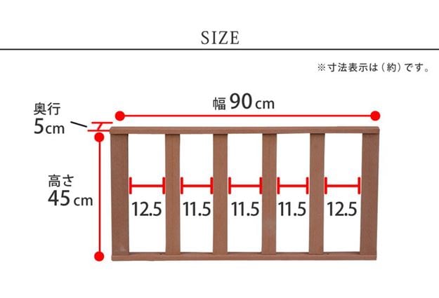 人工木ウッドデッキ エコフィール用 ストレートフェンス 2枚組 単品パーツ 人工木ウッドデッキ エコフィール用 ストレートフェンス 2枚組 単品パーツ