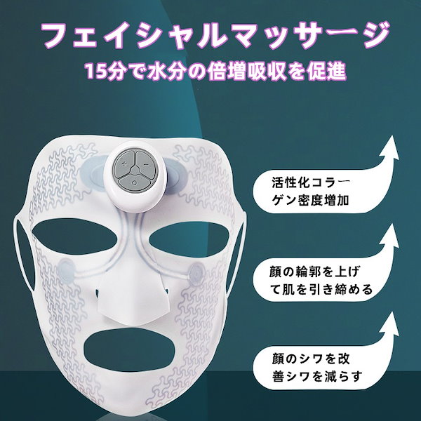 LEDマスク 美容機器 ホワイト 業界最大級のLED数1528個*と美容サロンレベル*の波長830nmを搭載
