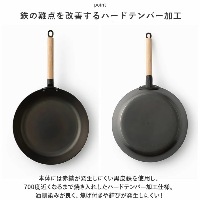 like-it ライクイット フライパン 通販 26cm 鉄フライパン オーブンでも使える鉄フライパン PAN-01 持ち手 キャンプ IH ガス火 オーブン 魚焼きグリル トースター アウトドア 日