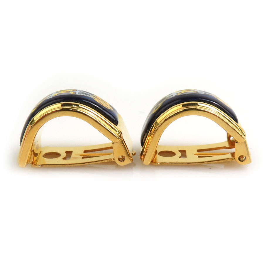 エルメス HERMES イヤリング 七宝焼き メタル/エナメル ゴールド/ネイビー レディース e60685a エルメス HERMES イヤリング 七宝焼き メタル/エナメル ゴールド/ネイビー レディース e60685a