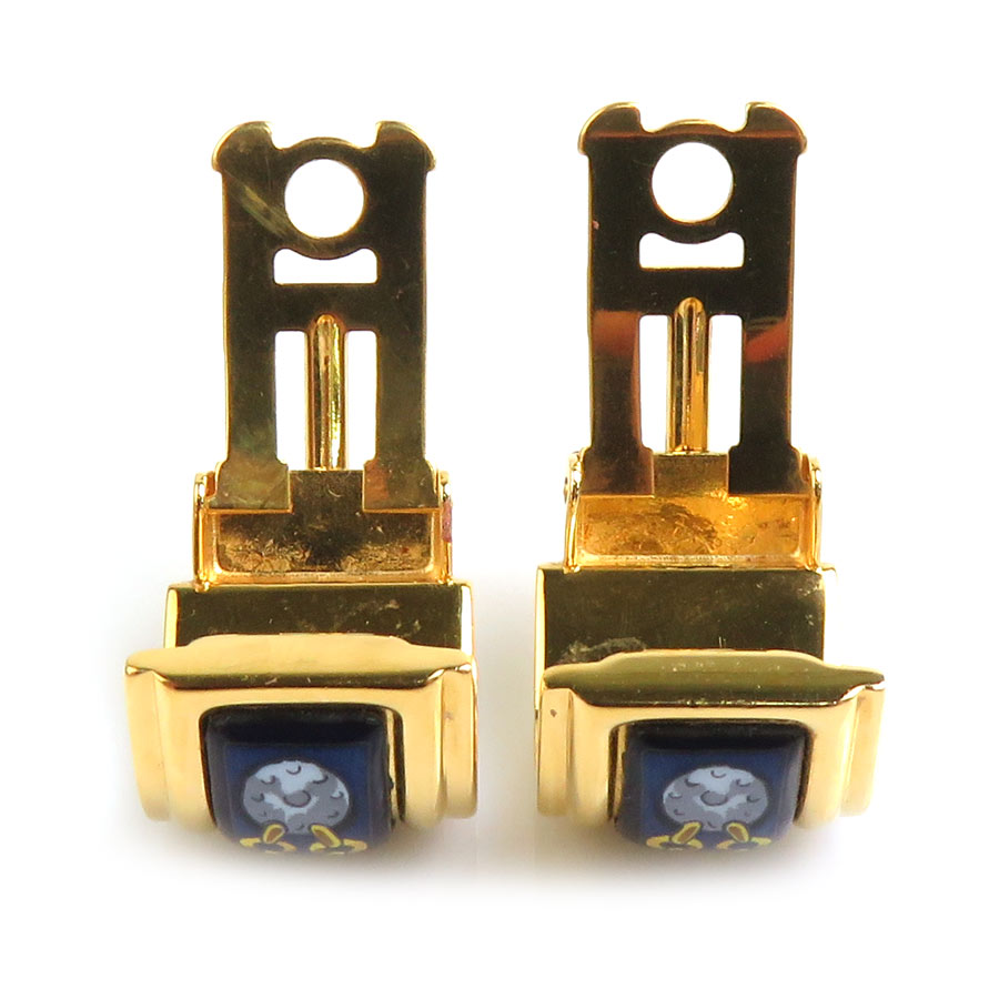 エルメス HERMES イヤリング 七宝焼き メタル/エナメル ゴールド/ネイビー レディース e60685a エルメス HERMES イヤリング 七宝焼き メタル/エナメル ゴールド/ネイビー レディース e60685a