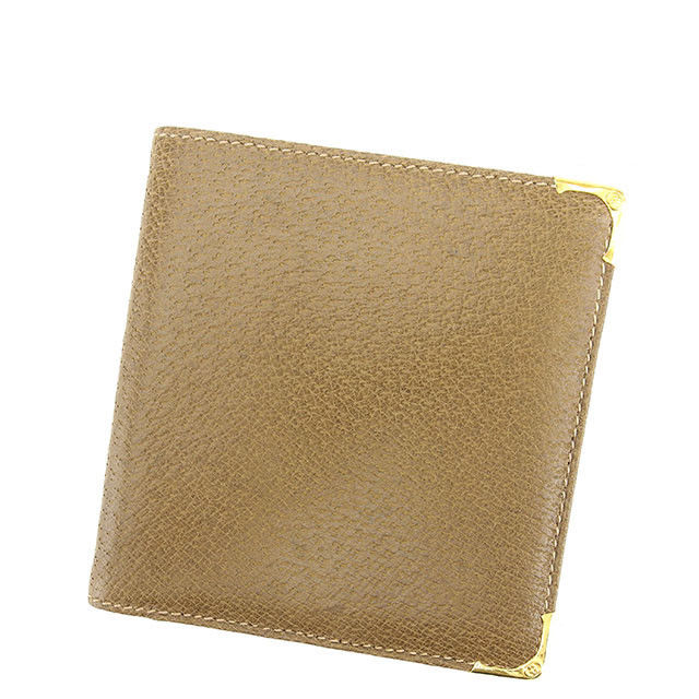 二つ折り札入れ ブラウン 中古