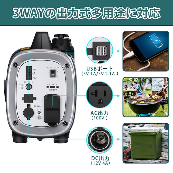 大容量！URCERI 2000W インバーター発電機 大容量！URCERI 2000W インバーター発電機 防災関連グッズ