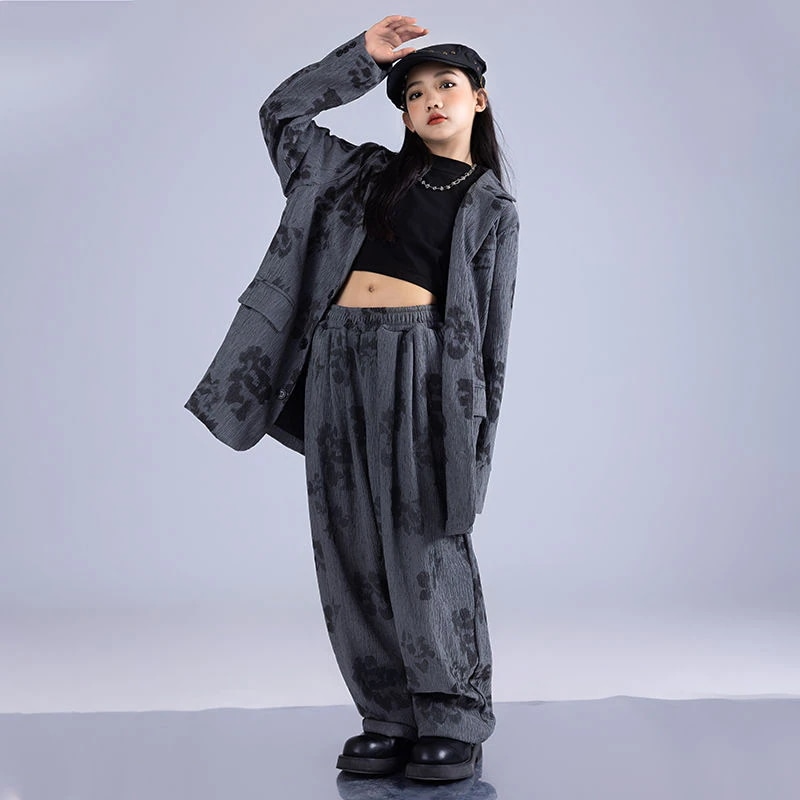 【綿質の快適さ】子供の街のダンスのファッション服のスーツはヒップホップhiphopの衣装を着ます